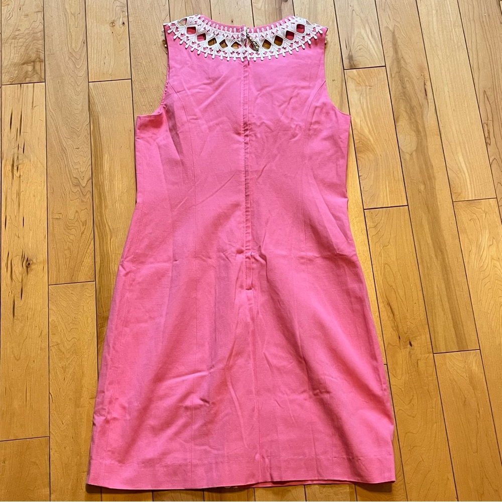 NWT Lilly Pulitzer Mila Shift Dress in Pink & White size four (4) - Picture 8 of 12